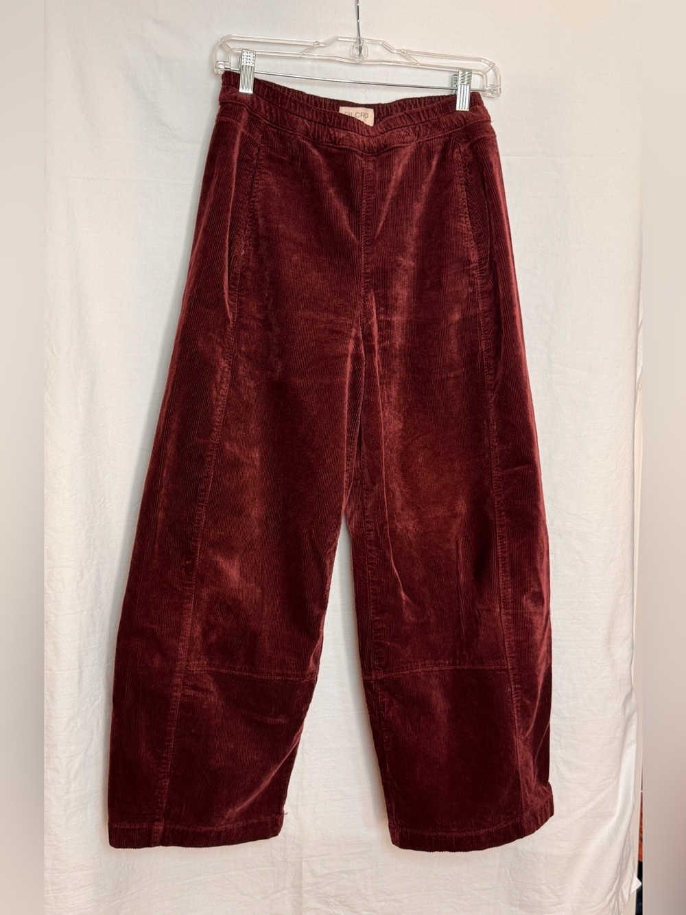 Pilcro Wine Corduroy Wide Leg Cargo Pants XS Anthropologie
